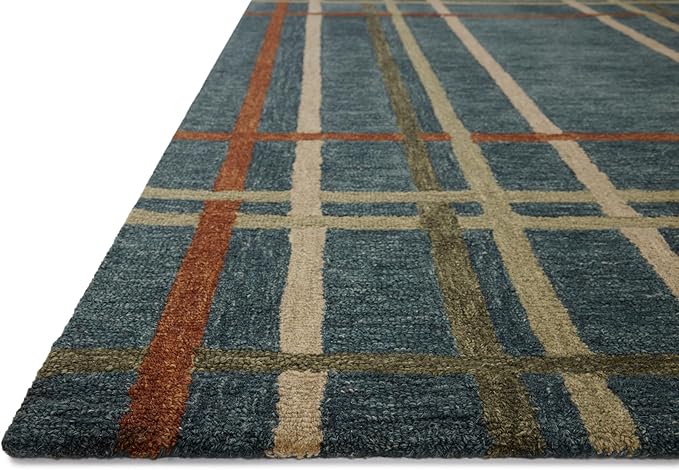 Loloi Magnolia Home by Joanna Gaines Waylon Collection WAY-01 Denim/Multi 3'-6" x 5'-6" Accent Rug