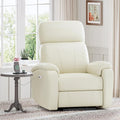 FLEXISPOT X3 Power Recliner Chair, Adjustable Electric Recliner with USB Port, Thick Cushion & Padded Back, Comfortable Faux Leather Chair for Adults, Living Room, Nursery, Home Theater (White)