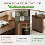 Tribesigns 79-Inch Extra Long Desk, Two Person Double Desk for Home Office, Wooden Long Computer Desk Writing Table for Office, Dark Brown