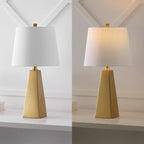 JONATHAN Y JYL1038A Owen 20.5" Resin LED Table Lamp Contemporary Bedside Desk Nightstand Lamp for Bedroom Living Room Office College Bookcase LED Bulb Included, Gold