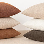 Foindtower Pack of 2 Textured Boucle Throw Pillow Covers Accent Solid Decorative Lumbar Pillow Cases Soft Couch Cushion Case for Chair Sofa Bedroom Living Room Home Decor 12x20 Inch Burnt Orange Hazel