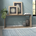 Henn&Hart 64'' Wooden Rectangular Console Table Entryway Table, Sofa Table with Wooden Shelf for Entryway, Living Room, Couch, Hallway, or Office, Antiqued Gray Oak