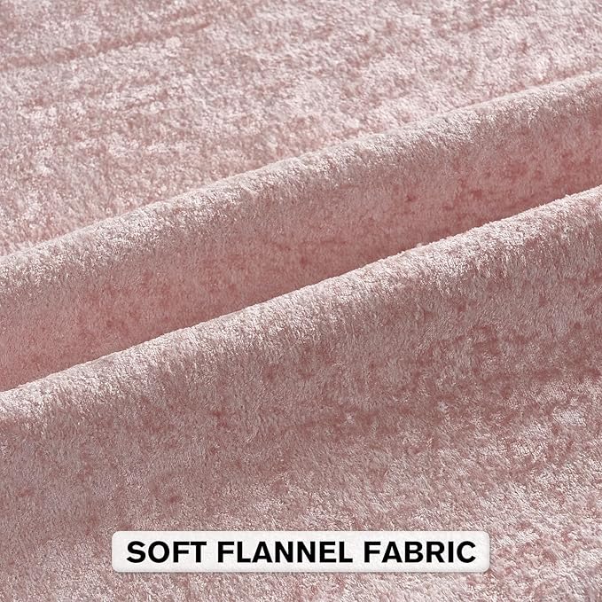 FUTEI Pink Flannel Throw Pillow Covers 18x18 Inch Set of 2,Soft Dimensional Textured Cushion Cases,Modern Home Decor for Couch Living Room