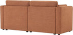 CHITA Small Modular Sectional Fabric Sofa Set, Extra Comfty Loveseat Cloud Couch, FSC Certified Modular Sectional Couch for Living Room, 78 inch Width,2 Seat Modular Sofa, Terracotta