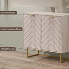 Scurrty 31.5" Natural Sideboard Buffet Cabinet, Cabinet with Doors & Adjustable Shelf for Living Room & Kitchen, Log Color