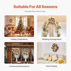 VEVOR Spring Wreath for Front Door 19 Inch - Artificial Peony Floral Wreath with Greenery, Year-Round All Season Outdoor Indoor Decor