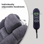 Triple Motor Power Lift Recliner Chair with Massage and Dual Heat for Elderly People, Zero Gravity Lay Flat Recliner Infinite Position, USB Ports（Grey）