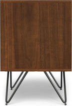 SIMPLIHOME Hunter 20 inch Wide Industrial Modern Nightstand in Walnut for the Living Room and Bedroom
