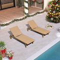 PURPLE LEAF Patio Oversized Chaise Lounge Rattan Chair Set of 2 Outdoor Pool Adjustable Recliner Wicker Chairs for Outside Woven Furniture Tanning Poolside Lounger Sand Brown