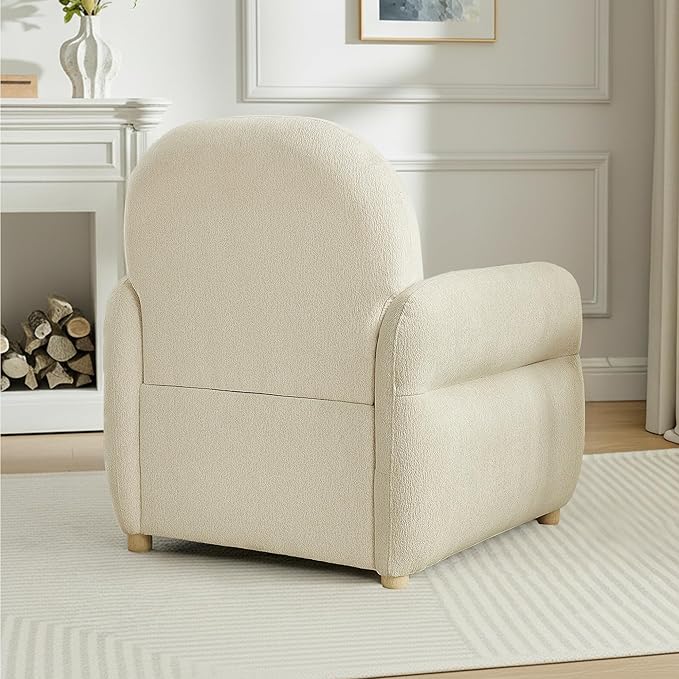 33.5" Mordern Accent Chairs,Reading Chair with Storage,Single Sofa in Chenille Fabric for Living Room, Bedroom and Compact Spaces. (Beige)