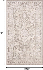 SAFAVIEH Reflection Collection Accent Rug - 2'3" x 4', Beige & Cream, Non-Shedding & Easy Cleaning, Ideal for Entryway, Living Room, Bedroom (RFT665A)