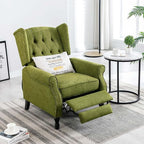 Wingback Recliner Chair, Modern Accent Arm Chair for Living Room/Bedroom/Office/Home Theater, Dark Green