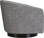 CHITA Swivel Accent Chair, FSC Certified Upholstered Fabric Barrel Chair for Living Room Set of 2, Fully Assembled, Pebble Grey