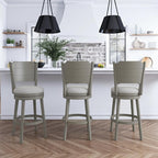 Hillsdale Clarion Wood Swivel Bar Height Stool, Distressed Gray