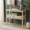 SAFAVIEH Home Collection Araminta Sand 2 Lower Drawer Console Table for Entryway, Living Room, Foyer
