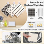 Lucomb 10 Pack Swedish Dish Cloths Reusable for Kitchen, Super Absorbent Kitchen Dishcloth Decorative, Quick Drying Cleaning Cloths Replace Paper Towels for Washing Dishes