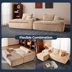 106" Oversized Couch Sofa, L Shape Couches for Living Room, No Assembly Required Plush Velvet Sectional Sofas with Left Facing Chaise for Home Apartment