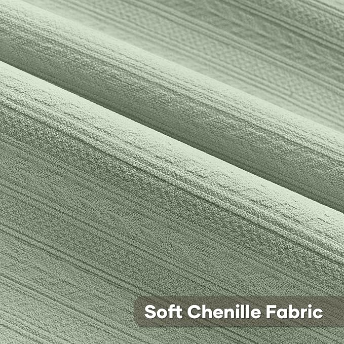 FUTEI Sage Green Decorative Throw Pillow Covers 16x16 Inch Set of 2,Soft Cozy Wheat Ear Striped Patterns Cushion Cases,Modern Home Decor for Couch Bed Living Room