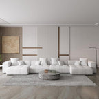 WJShome 183" Oversized Modular Sectional Sofa, U Shaped Couch with Ottoman,Sectional Couches for Living Room,Large Linen Deep Seat with Pillow Couches for Home,Spacious Space,White