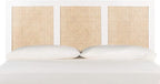 SAFAVIEH Home Collection Vienna White Wash Cane Full Headboard Platform, Double (HBD8004C-F)