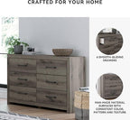 Signature Design by Ashley Urbanoore Rustic 6-Drawer Dresser with Safety Stop, Gray