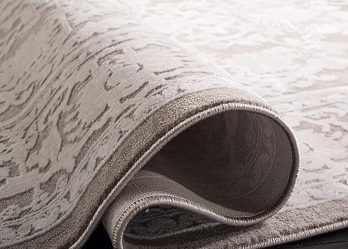 SAFAVIEH Reflection Collection Runner Rug - 2'3" x 8', Beige & Cream, Non-Shedding & Easy Cleaning, Ideal for Living Room, Bedroom (RFT665A)