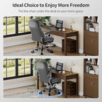 Big and Tall Office Chair, 600lbs Heavy Duty Desk Chair with 5D Arms, Adjustable Lumbar Support & Height, Tilt Function, PU Leather High Back Ergonomic Executive Computer Chair with 3'' Silent Casters