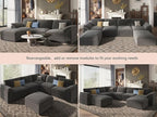 EASE MOOSE Sectional Modular Sofa,Oversized L Shape Sectional Couch Wide Deep Seat Modular Cloud Couch for Living Room,Dark Gray Removable and Washable