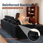 106" Oversized Couch Sofa, L Shape Couches for Living Room, No Assembly Required Corduroy Sectional Sofas with Left Facing Chaise for Home Apartment