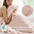 Bedsure GentleSoft California King Blanket for Bed - Super Soft Cozy Blankets for Women Men Girls, Large Fuzzy Fleece Throw for Bedroom Decor, Light Pink, 102x96 Inches