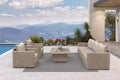 PURPLE LEAF Patio Furniture Set 7 Pieces Patio Seating Sofas Aluminum Furniture Outdoor Couch Sectional Set with Cushions and Aluminum Table Patio Conversation Sets Beige