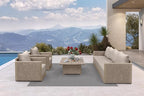 PURPLE LEAF Patio Furniture Set 7 Pieces Patio Seating Sofas Aluminum Furniture Outdoor Couch Sectional Set with Cushions and Aluminum Table Patio Conversation Sets Beige