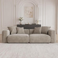 Sectional Couches for Living Room,102inch Cloud Couch Modular Sectional Sofa,Modern Corduroy Couch Love Seat,Cushion Covers Removable& Washable (Brown)