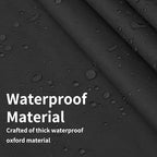 Easy-Going Waterproof Patio Cushion Covers ONLY Cover 20x18x4 inch 4 Pack Replacement Non-Slip Outdoor Seat Cushion Slipcover with Zipper. Black