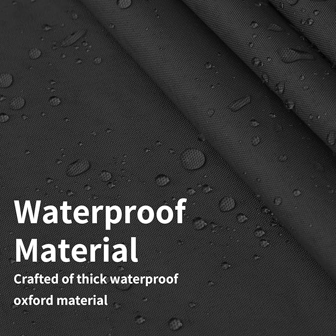 Easy-Going Waterproof Patio Cushion Covers ONLY Cover 24x22x4 inch 2 Pack Replacement Non-Slip Outdoor Seat Cushion Slipcover with Zipper. Black