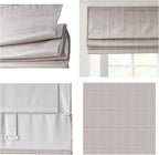 Madison Park Galen Cordless Roman Shade, 33"W x 64"H, Sheen Taupe – Room Darkening, Thermal Insulated, Energy Efficient Window Blind with Subtle Sheen Basketweave Fabric for Privacy