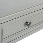 SAFAVIEH Home Collection Tate Distressed Grey 2-Drawer Bottom Shelf Console Table CNS5720C