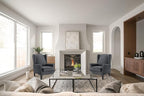 Accent Chair Set of 4, Modern Living Room Chairs with Wingback, Comfy Upholstered High Back Single Sofa for Bedroom, Mid-Century Reading Armchair Sillas para Sala
