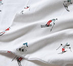 Eddie Bauer - Flannel Sheets Queen Size, Anti-Pilling & Wrinkle Resistant Cotton, Touchably Soft for All-Season Comfort - Bed Sheets with Matching Pillowcases & Fitted Sheet (Ski Slope White)