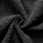 Foindtower Set of 2, Decorative Textured Boucle Throw Pillow Covers Accent Solid Pillow Cases Neutral Soft Couch Cushion Case for Chair Sofa Bedroom Living Room Home Decor 24 x 24 Inch Black