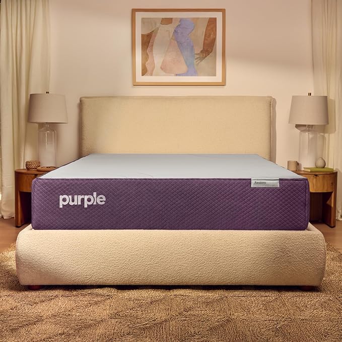 Purple Restore Mattress (Soft) – Full, GelFlex Grid, Better Than Memory Foam, Temperature Neutral, Responsiveness, Breathability, Made in USA