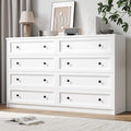 CHUWELL 8 Drawer Large Dresser for Bedroom, 55.1" Wide White Dressers & Chests of Drawers with Large Capacity Storage,Dresser for Bedroom