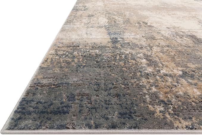 Loloi Teagan Collection TEA-08 Ivory/Mist 7'-11" x 10'-6" Area Rug, Large, Soft Neutral Rug, High-Traffic for Living Room, Bedroom, Home Office, Dining Area