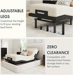 FLEXISPOT Adjustable Bed Frame Base Twin XL, Massage, Zero Clearance, Quick Assembly, Under-Bed Lights,Whisper Quiet Durable Motor, Zero Gravity, Mattress Holder, Anti-Snore, Wireless Remote.