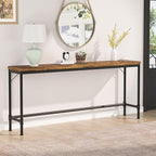 Tribesigns 70.9 Inch Extra Long Console Table, Narrow Sofa Table Behind Couch, Rustic Entryway Hallway Table Industrial Height Bar Table for Living Room