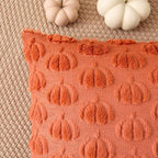 Kevin Textile Fall Pumpkins Pillow Covers 18x18 Inch Set of 2 Cute Autumn Decorative Square Pillowcases Soft Faux Fur Cushions Harvest Gift for Couch Sofa Chair Bedroom Home Decor, Rust
