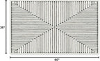 RUGGABLE x Jonathan Adler Machine Washable Modern Area Rug – Inkdrop Black & Ivory 3x5, Stain-Resistant, Non-Slip – Small Rugs for Living Room, Bedroom, Hallway, Entryway & Office–with Cushioned Pad