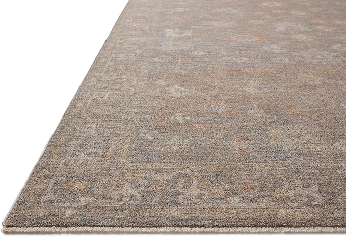 Loloi Chris Loves Julia Louisa Collection LOI-01 Stone/Multi 7'-10" x 7'-10", .38" Pile Height, Round Area Rug