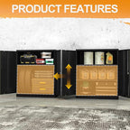 Metal Storage Cabinet, 36 Inch Tall Metal Storage Cabinet with Doors and Shelves, Pantry Cabinets for Kitchen Storage, Garage Cabinet for Living, Dining Room, Assemble Required.