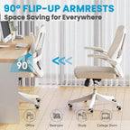 Ergonomic Office Chair - 400LB Comfy Desk Chairs with Adjustable Headrest and Lumbar Back Support, Mesh Computer Chairs with Wheels and Arms for Home Office, Study, Bedroom and Dorm (03khaki)